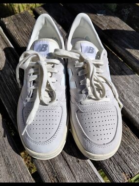 New Balance CT500PMG 500 Court Suede Sneakers Grey White Cream Men 7 Women 8.5